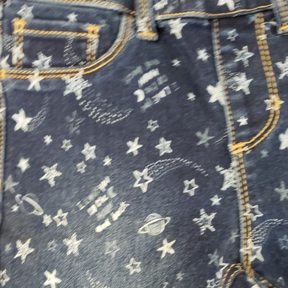 Star Print Blue Jeans